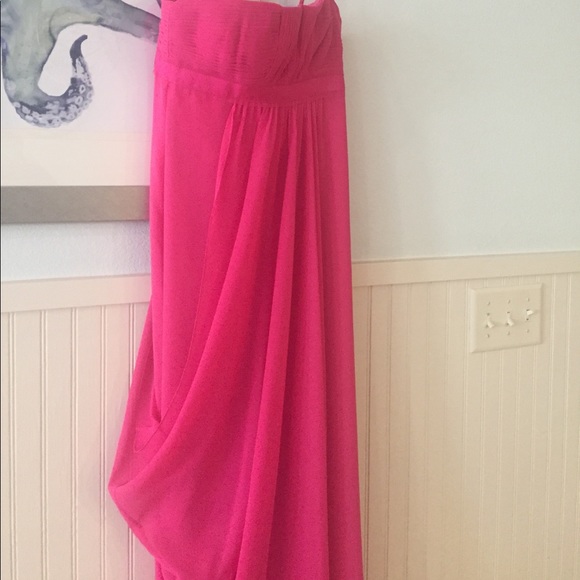 BCBG formal strapless maxi bright pink worn once - Picture 4 of 4